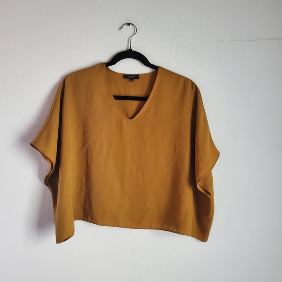 Babaton Andy Blouse Women's Size XS Mustard Gold Yellow - Picture 2 of 8